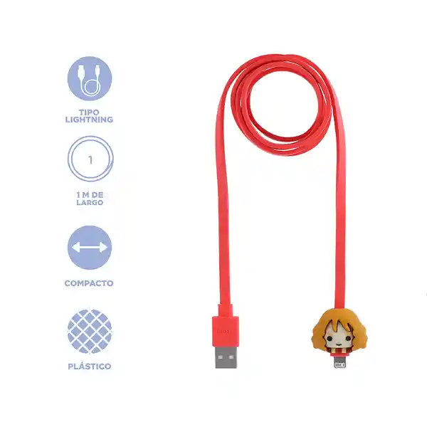 Cable de Carga 8 Pin Serie Harry Potter Hermione Miniso