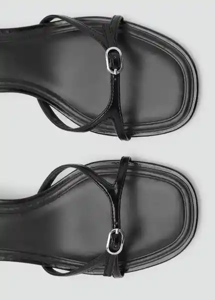 Sandalias Celeste Negro Talla 38 Mujer Mango