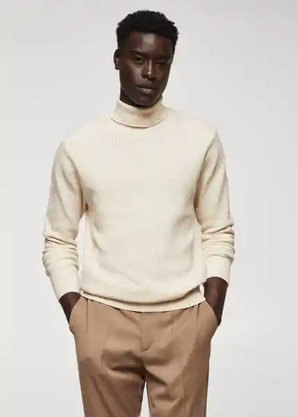 Jersey Caro Offwhite Talla L Hombre Mango