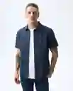 Camisa Hombre Azul Talla M 811G005_AZU194024 Americanino