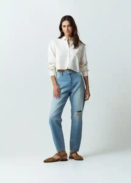 Camisa Pintis Mujer Amarillo Resplandor Claro Talla M Naf Naf
