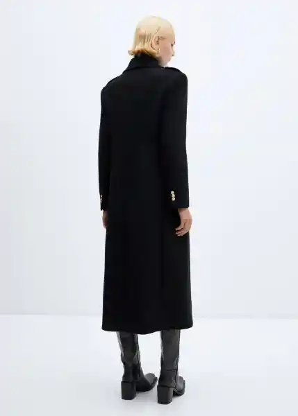 Abrigo Milions Negro Talla XL Mujer Mango