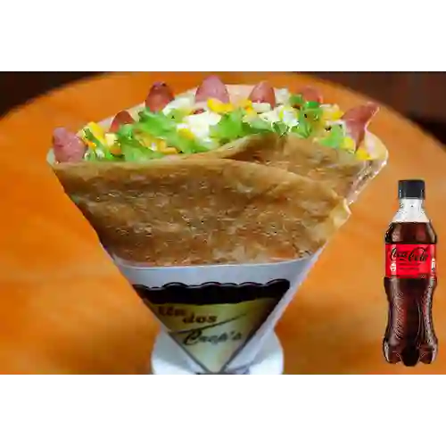 Combo Crepe Salchicha + Coca Cola Sin Azúcar 400 ml