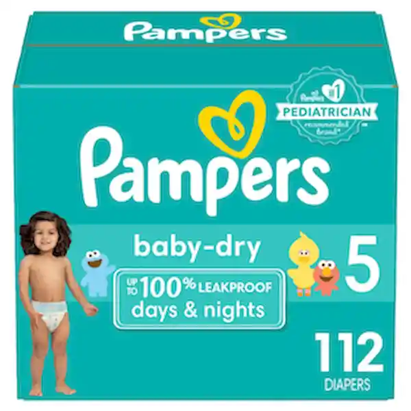Pampers Pañales Baby-Dry Talla 5 x 112 Unidades