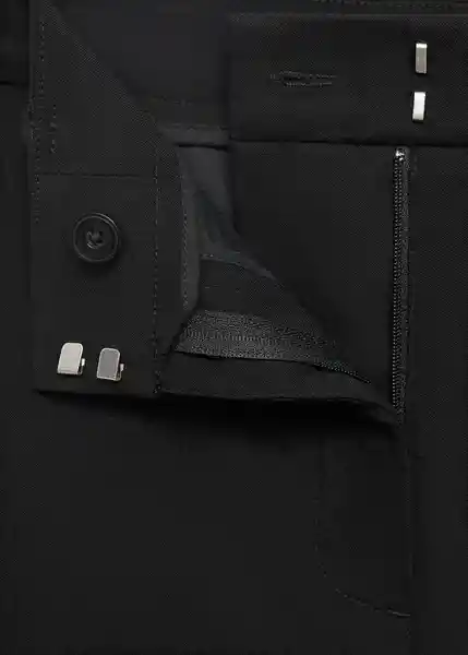 Pantalón Newcola Negro Talla 36 Mujer Mango