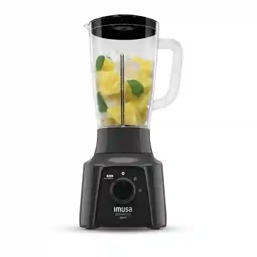 Imusa Licuadora Power Mix Plus 2 Velocidades Vaso Vidrio Negra