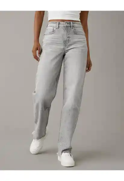 Jean Fashion Mujer Gris Talla 14 REGULAR American Eagle