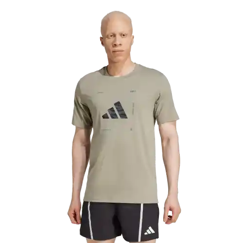 Adidas Camiseta Logo Manga Corta Entrenamiento Hombre Gris T XL