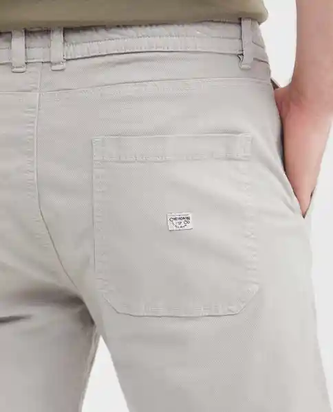 Short Elastic Waistband Masculino Gris Puro Claro T 36 Chevignon