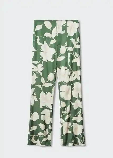 Pantalón Grass Verde Talla 34 Mujer Mango