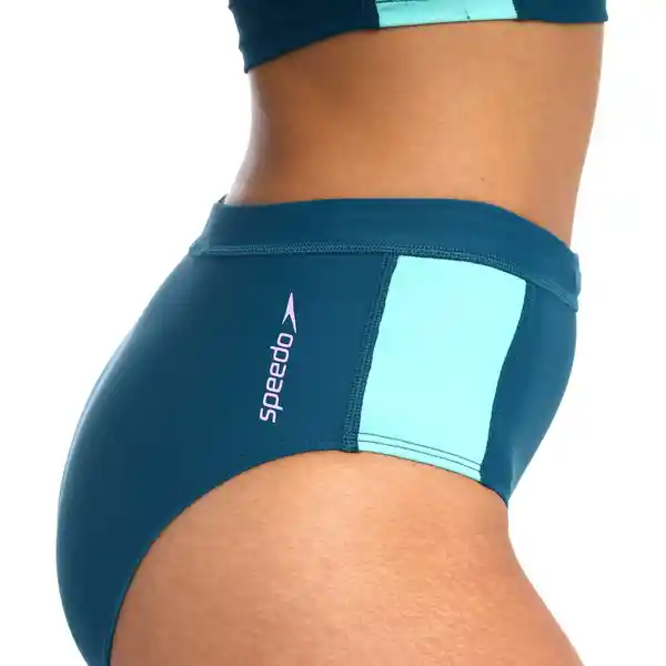 Panty Tiro Alto Huli Dark Teal Mujer Talla XL Speedo