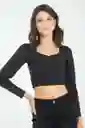 Crop Top Atwood Color Negro Talla M Ragged