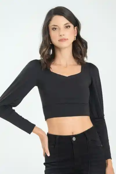 Crop Top Atwood Color Negro Talla M Ragged