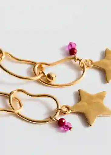 Pendientes Estrella Oro Talla 99 Mujer Mango