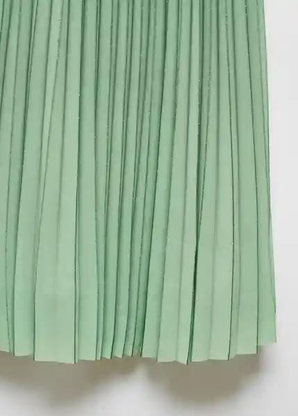 Falda Gina-A Verde Talla L Mujer Mango