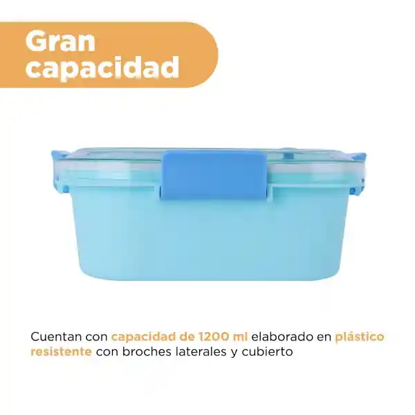 Contenedor Tupper Para Lunch Serie Disney Stitch 1200 mL Miniso