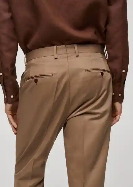 Pantalón Nisida1 Marrón Talla 40 Hombre Mango