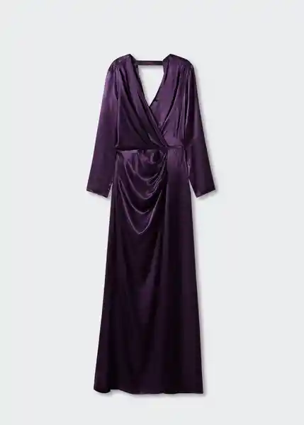 Vestido Luna-A Morado Talla L Mujer Mango