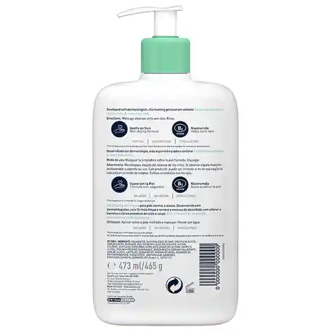 CeraVe Gel Limpiador Espumoso sin Perfume