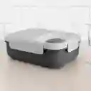 Contenedor de Alimentos 2 Compartimentos Cool Style Gris Miniso