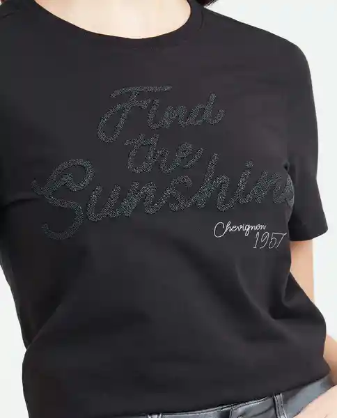 Camiseta Find The Sun Negro Sombrío Ultraoscuro M Chevignon