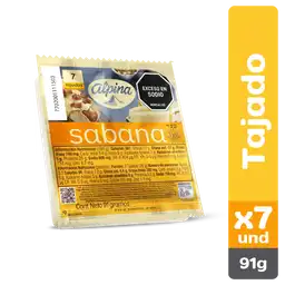 Queso Sabana X7 Tajadas 91 g