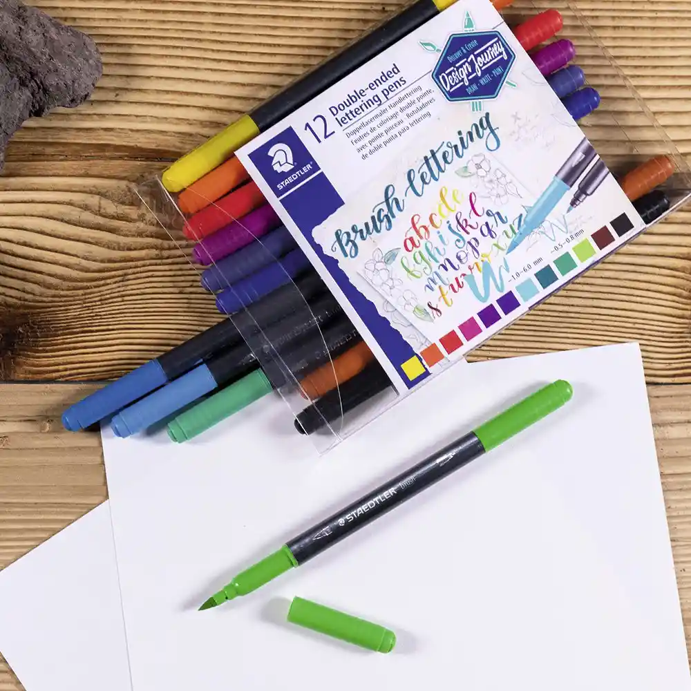 Staedtler Plumón Doble Punta Pincel Brush Lettering