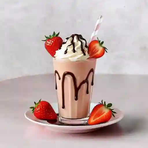Malteada de Fresas con Chocolate