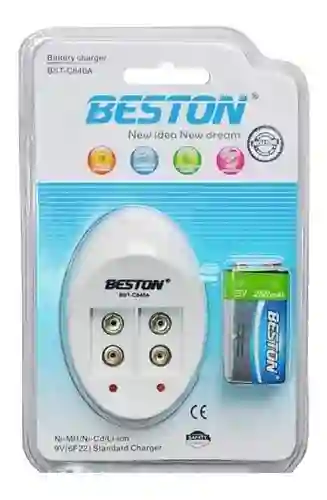 Beston C818 Cargador De Baterías/pilas 9v + 1x9v 250mah Blanco