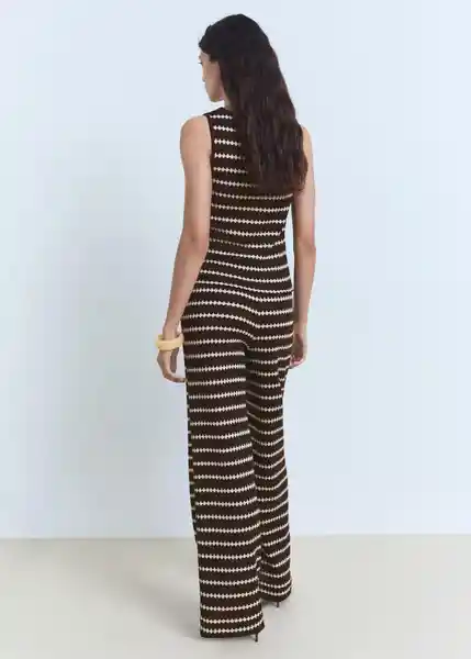 Pantalón Nati Marrón Talla L Mujer Mango