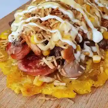 Patacon con pollo