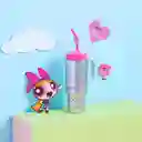 Vaso Con Pitillo de Serie Las Chicas Superpoderosas Rosa Miniso
