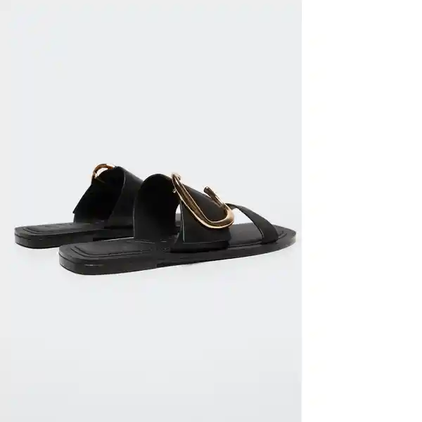 Sandalias Pierce Negro Talla 40 Mujer Mango