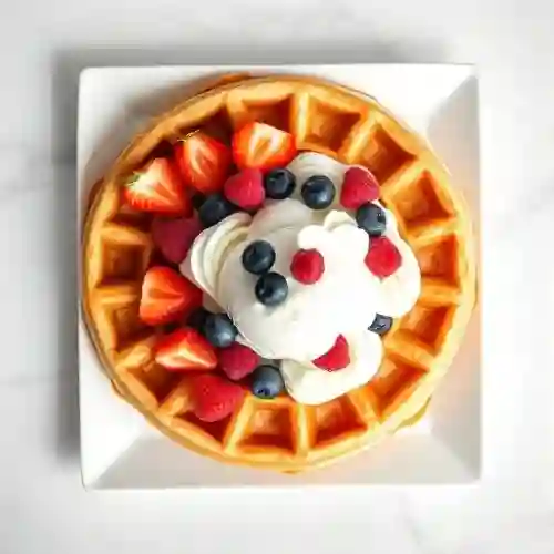 Waffle dulce de la casa frutos