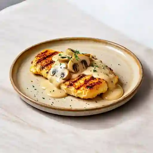 Filete De Pollo En Champinones