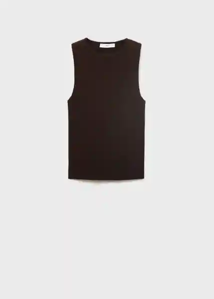 Top Hernan Chocolate Talla M Mujer Mango