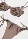 Top Bikini Mermaid Mujer Taupe Talla S Mango