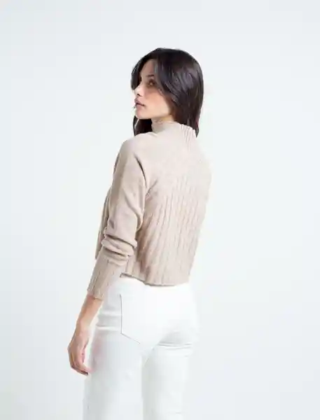  Sueter Arena Mujer Beige Guijarro Medio Talla S Naf-Naf 