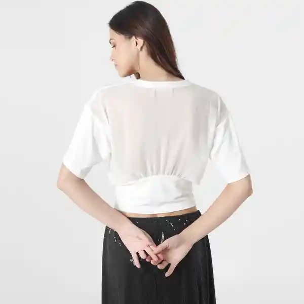 Camiseta Cuello Redondo Manga Corta Blanco Talla M 721097