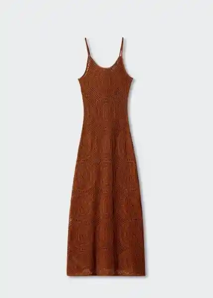 Vestido Dama Marrón Talla S Mujer Mango