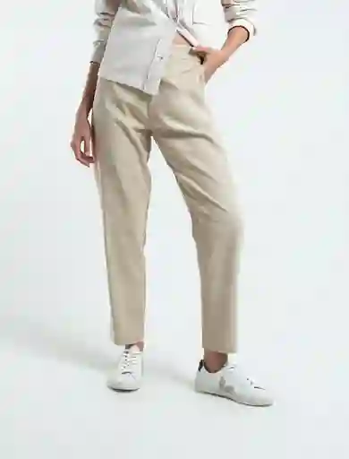 Pantalón Adila Mujer Beige Albarizo Medio T. 8 539E332 Naf Naf