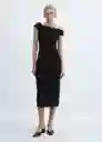 Vestido Twisted Negro Talla XL Mujer Mango