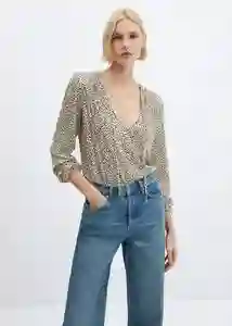 Blusa Pomelo Crudo Talla S Mujer Mango