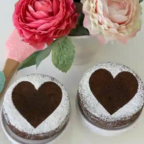 2 Mini Brownie de Corazón