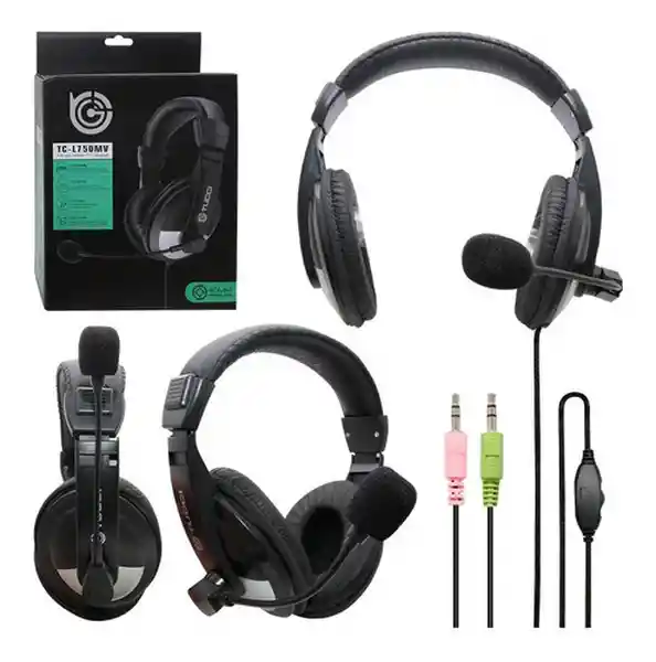 Diadema Tc-L750Mv + Diadema Audifonos Estéreo Juegos pc