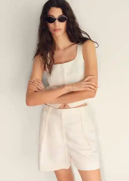 Chaleco Max Blanco Talla S Mujer Mango