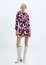 Vestido Murcia Burdeos Talla M Mujer Mango