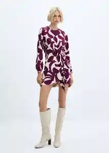 Vestido Murcia Burdeos Talla M Mujer Mango