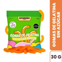 Goma de Gelatina Sin Azúcar Gusanitos Supermundo 15 g