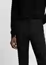 Pantalón Paulo Negro Talla 38 Hombre Mango